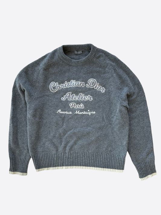 Dior Grey Atelier Wool Knitted Sweater