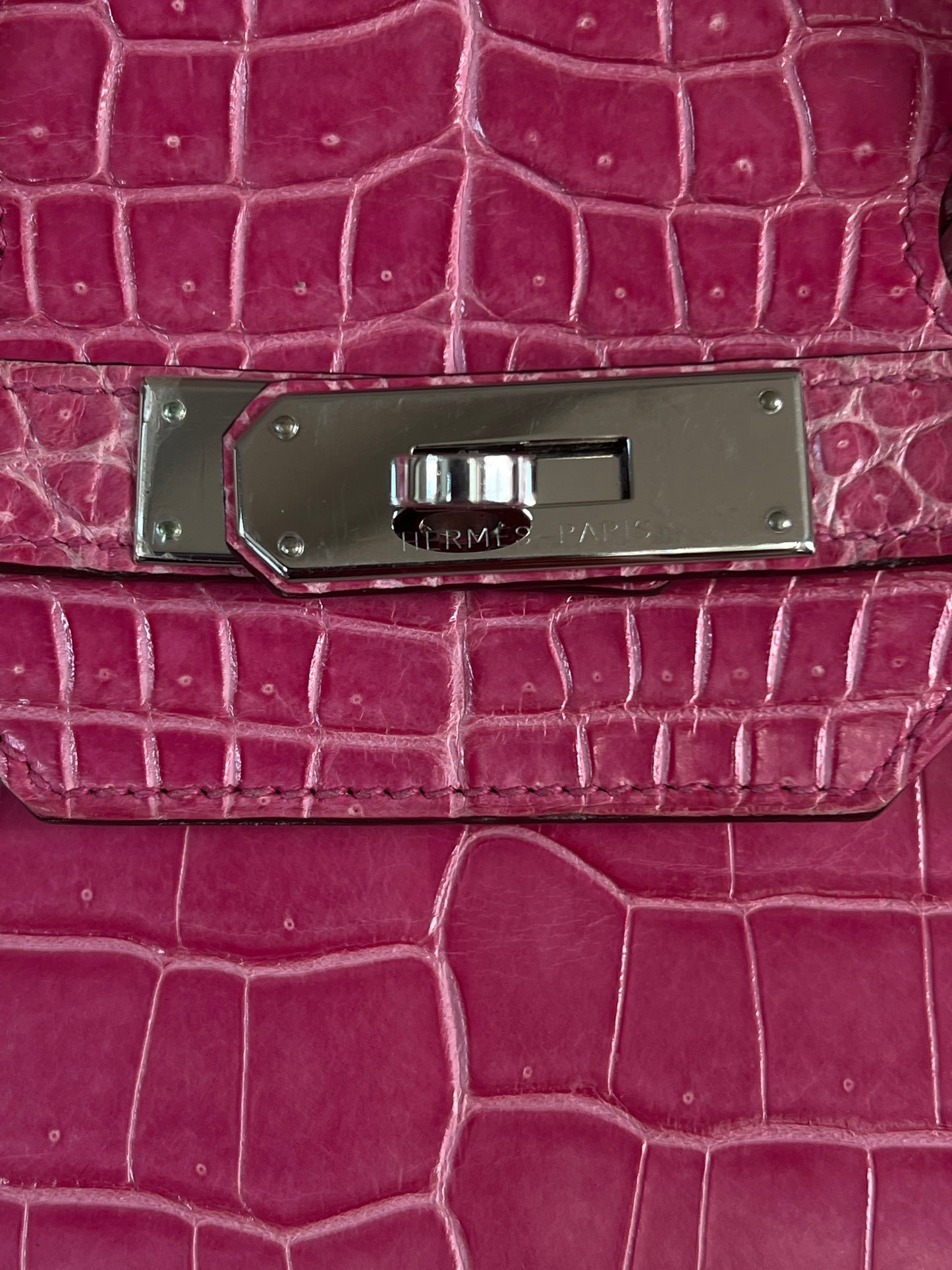 Hermes Pink Crocodile Birkin 35