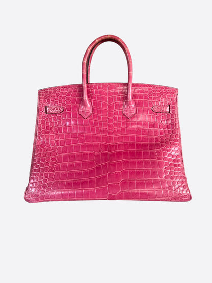 Hermes Pink Crocodile Birkin 35