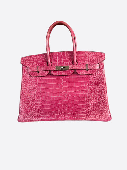 Hermes Pink Crocodile Birkin 35