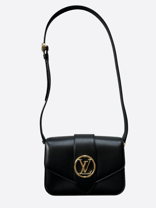 Louis Vuitton Black & Gold Pont 9 Shoulder Bag