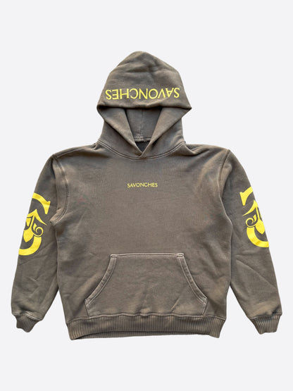 Savonches Brown & Gold Double S Logo Hoodie