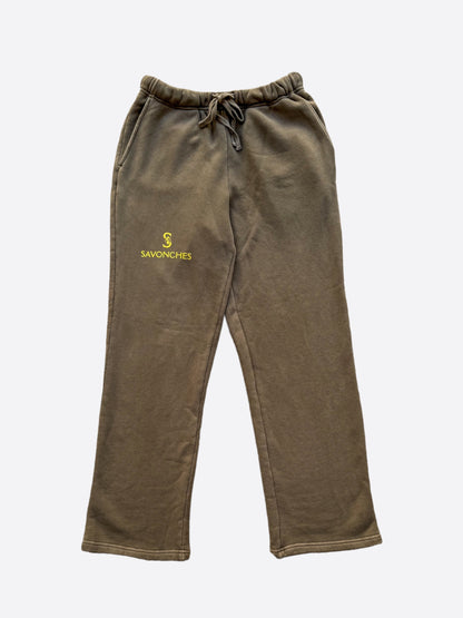 Savonches Brown & Gold S Logo Sweatpants