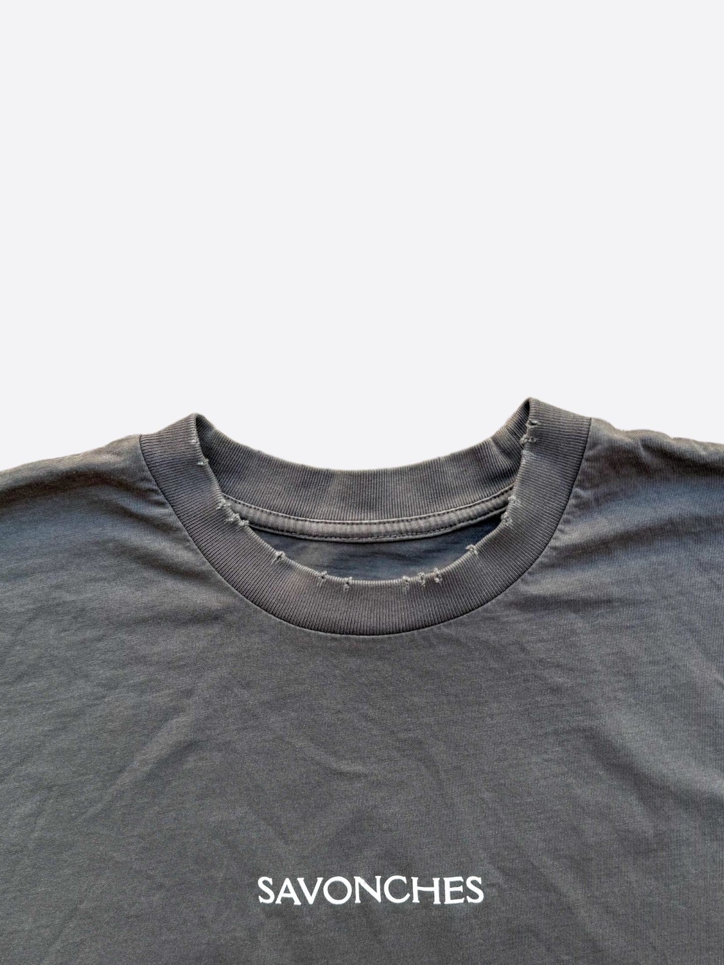 Savonches Grey Tonal Blurred S Logo T-Shirt