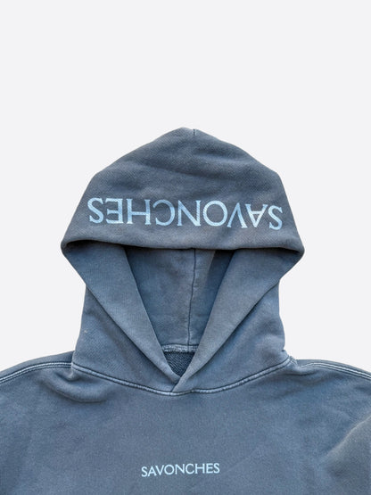 Savonches Grey Tonal Double S Logo Hoodie