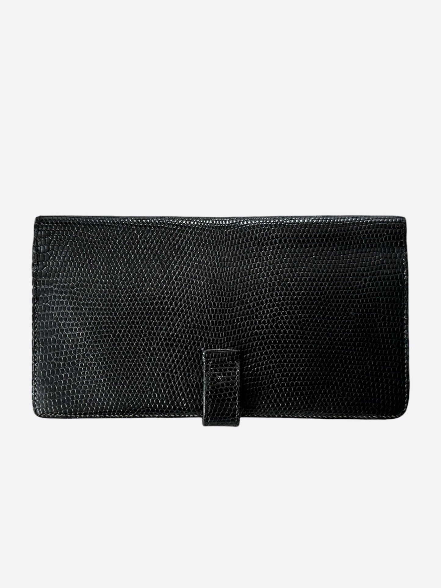 Hermes Black Lizard Bearn Wallet