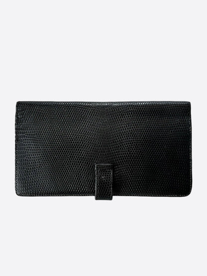 Hermes Black Lizard Bearn Wallet