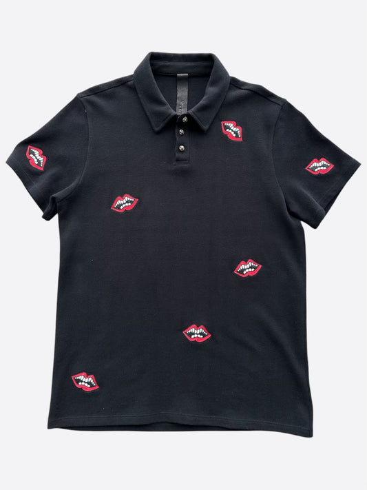 Chrome Hearts Matty Black Chomper Polo T-Shirt