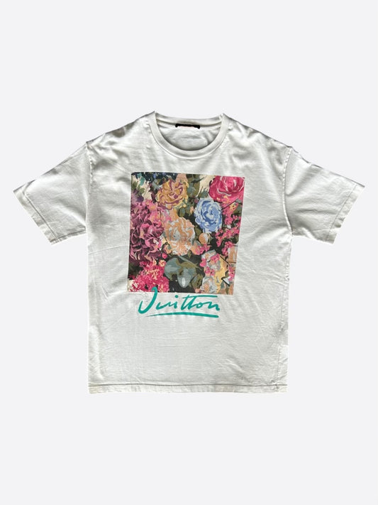 Louis Vuitton White Flower Tapestry T-Shirt