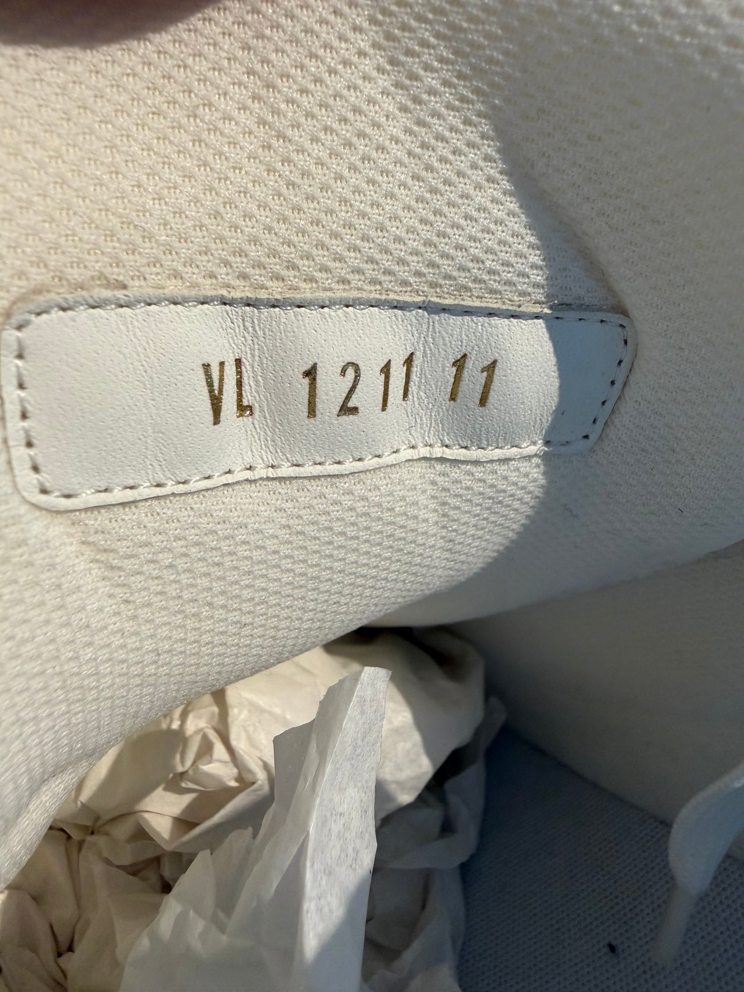 Louis Vuitton Yellow & White Denim Monogram Trainers