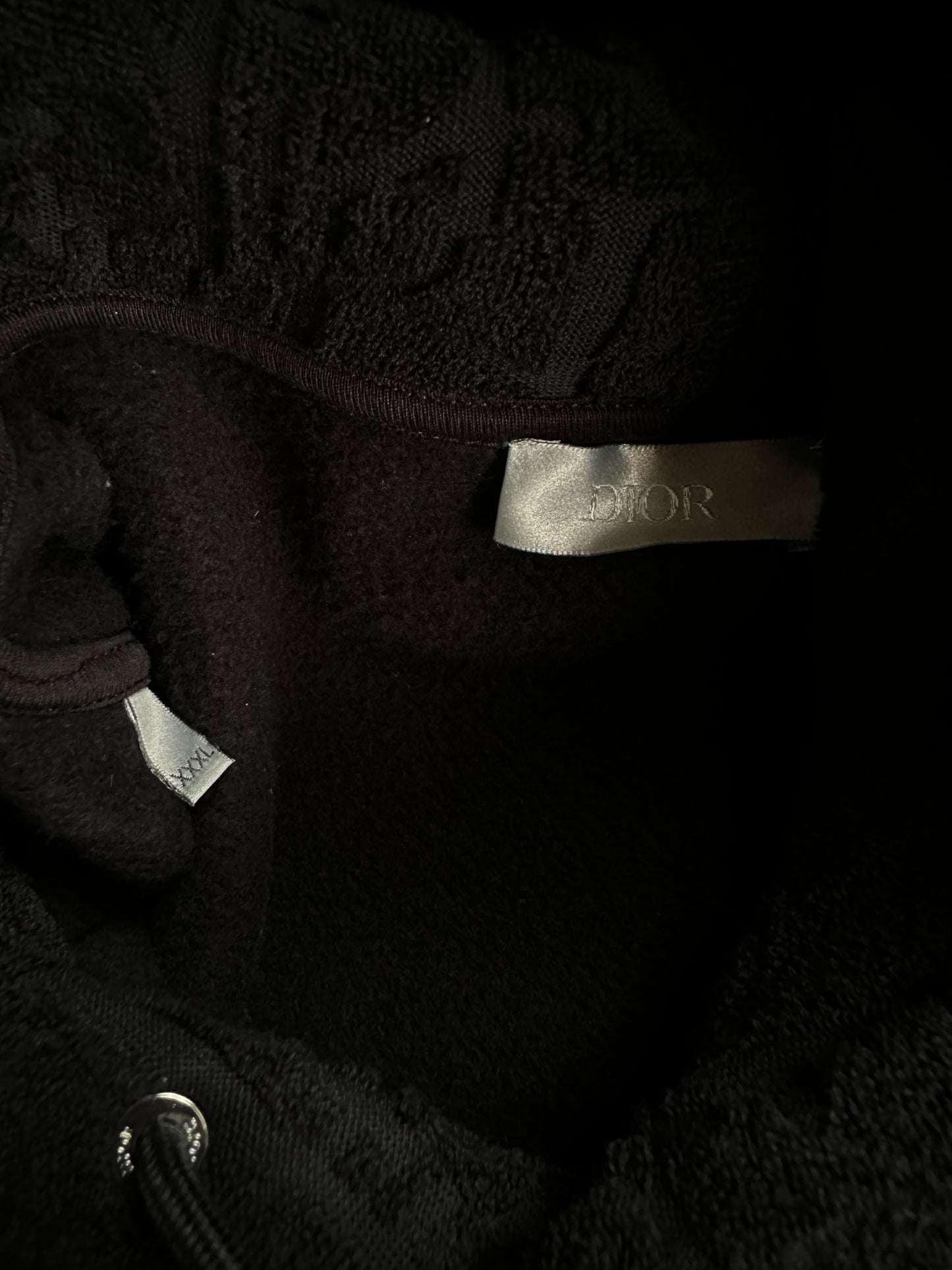 Dior Black Oblique Towel Hoodie