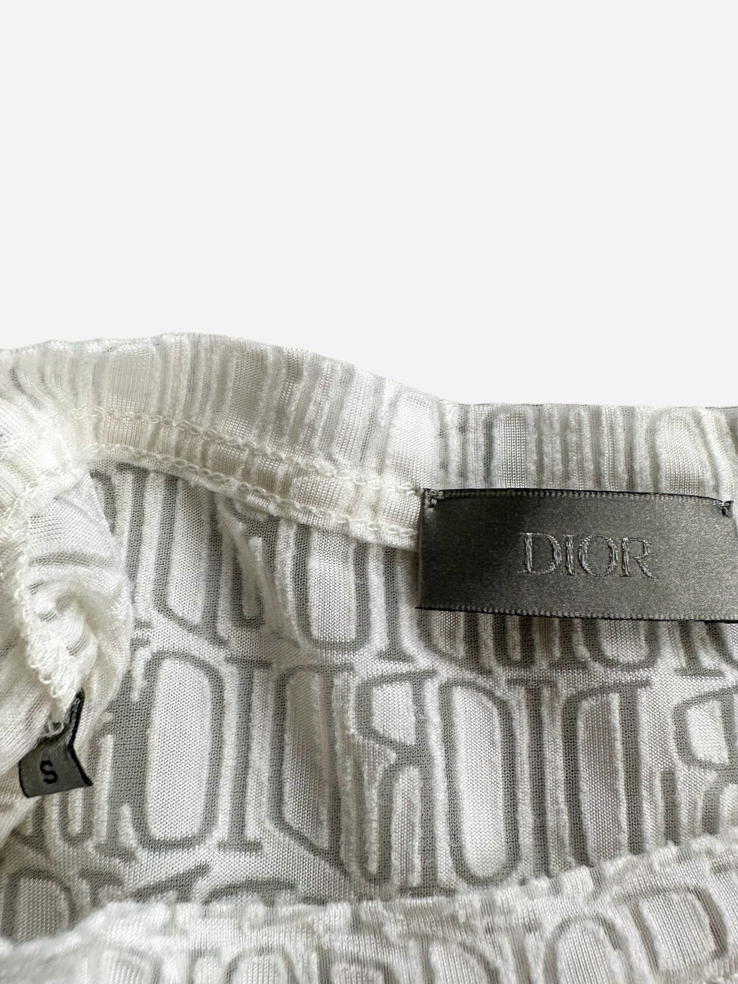 Dior Stussy White & Black Logo Repeat T-Shirt