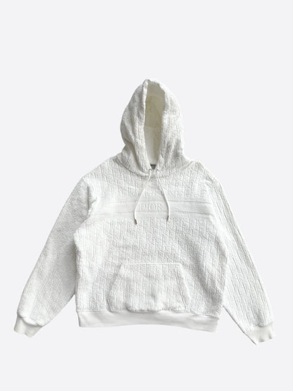 Dior White Oblique Towel Hoodie