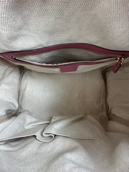 Gucci Pink Embossed GG Monogram Duffel Bag