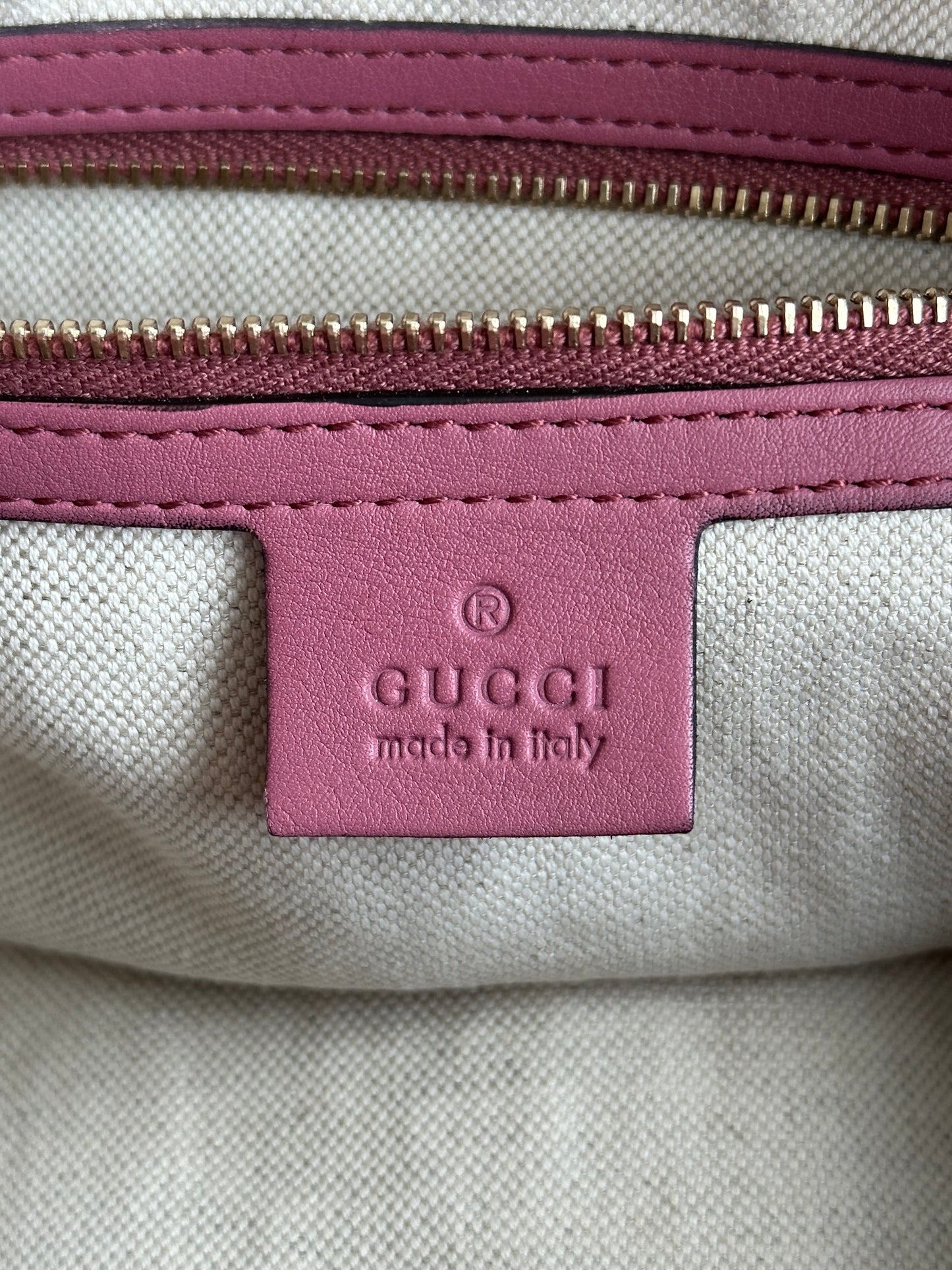Gucci Pink Embossed GG Monogram Duffel Bag
