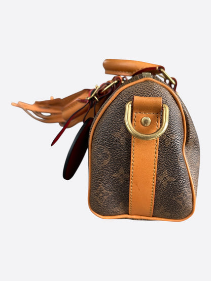 Louis Vuitton Brown Dust Monogram Keepall 25