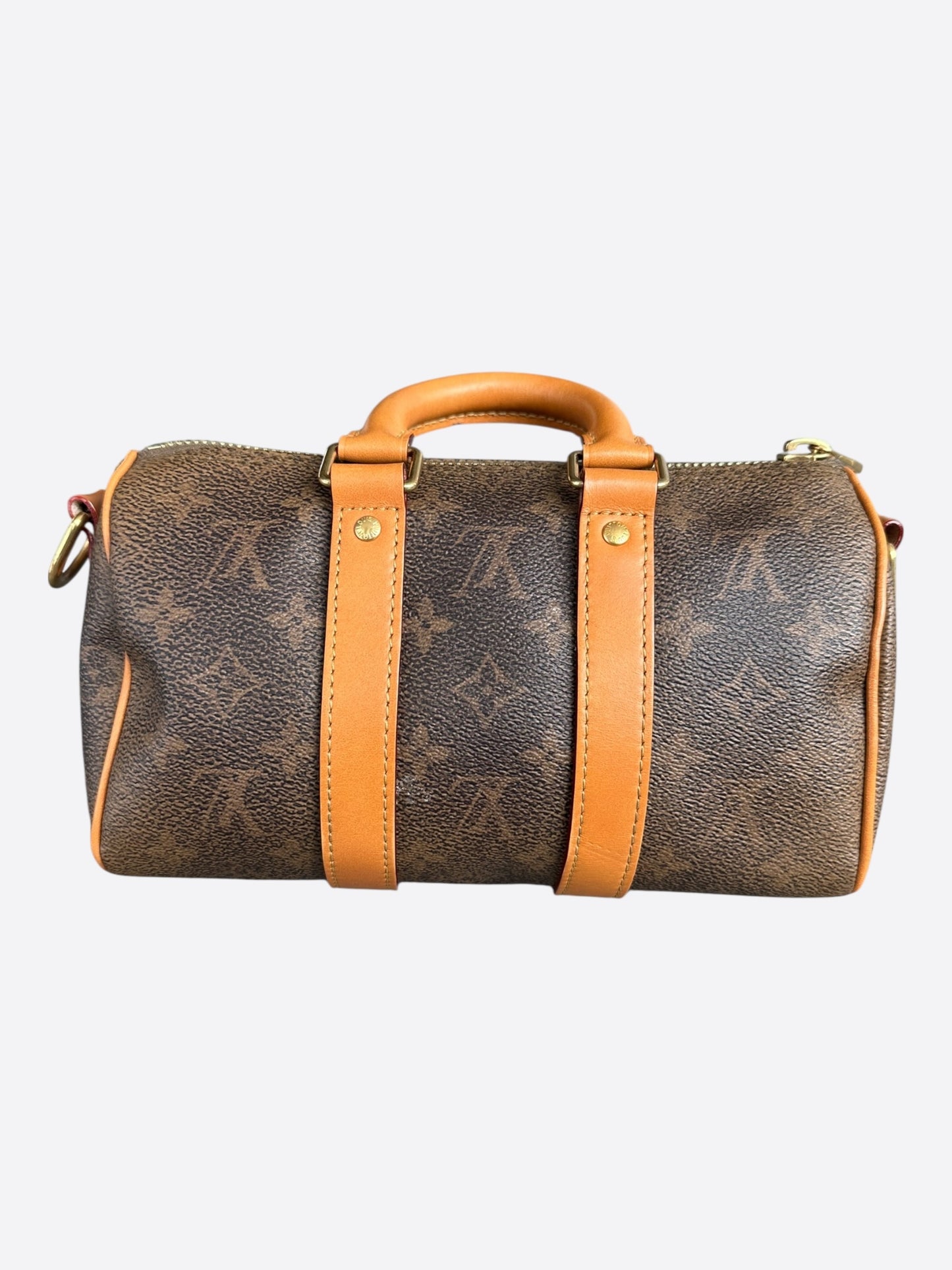 Louis Vuitton Brown Dust Monogram Keepall 25