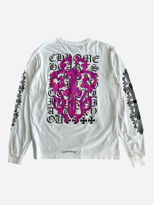 Chrome Hearts White & Purple Dagger Longsleeve T-Shirt