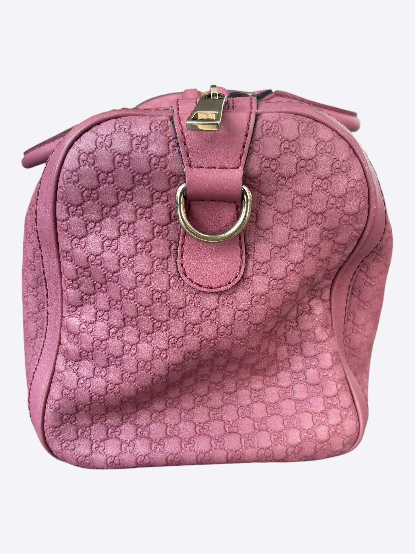 Gucci Pink Embossed GG Monogram Duffel Bag