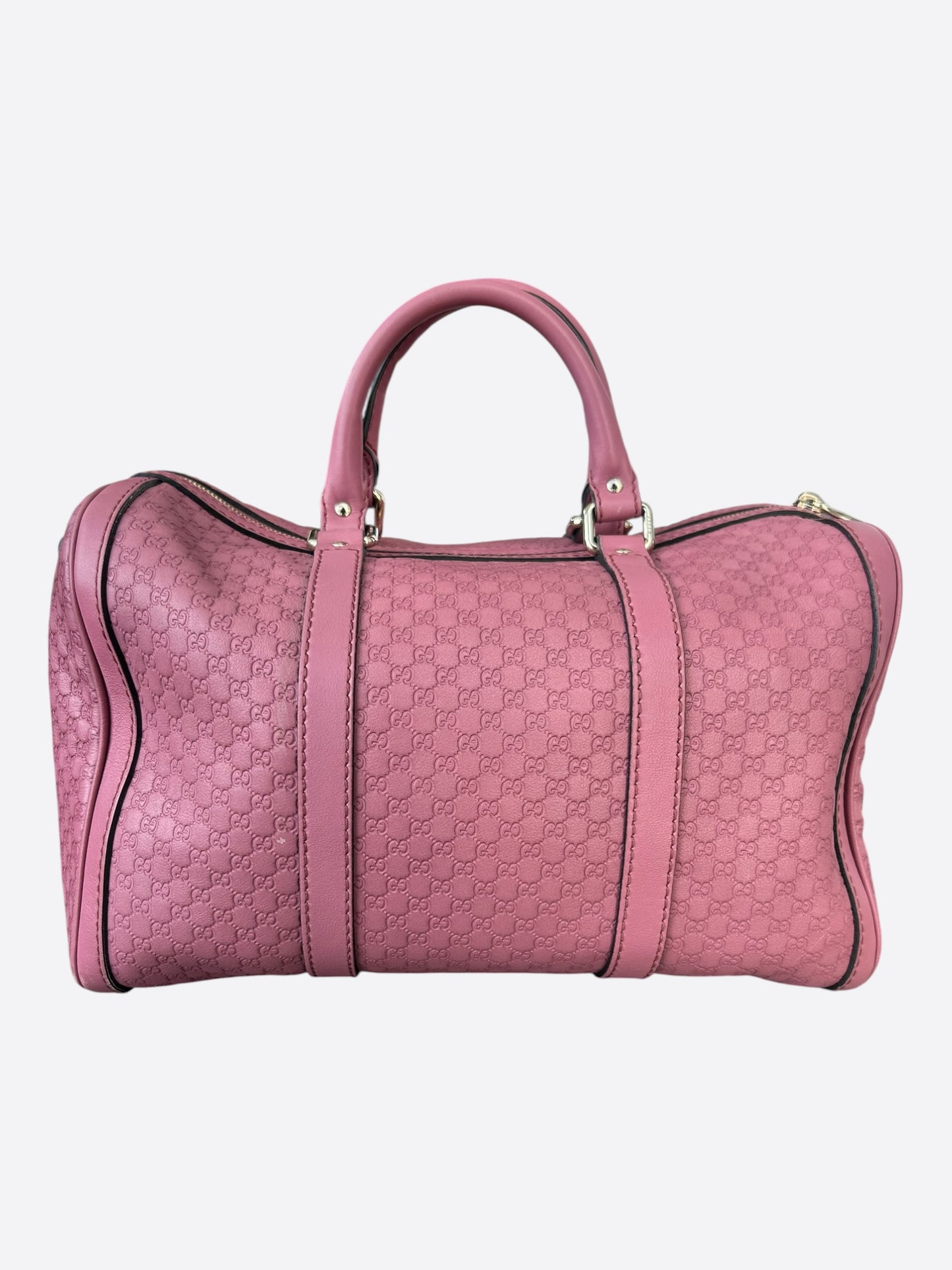 Gucci Pink Embossed GG Monogram Duffel Bag