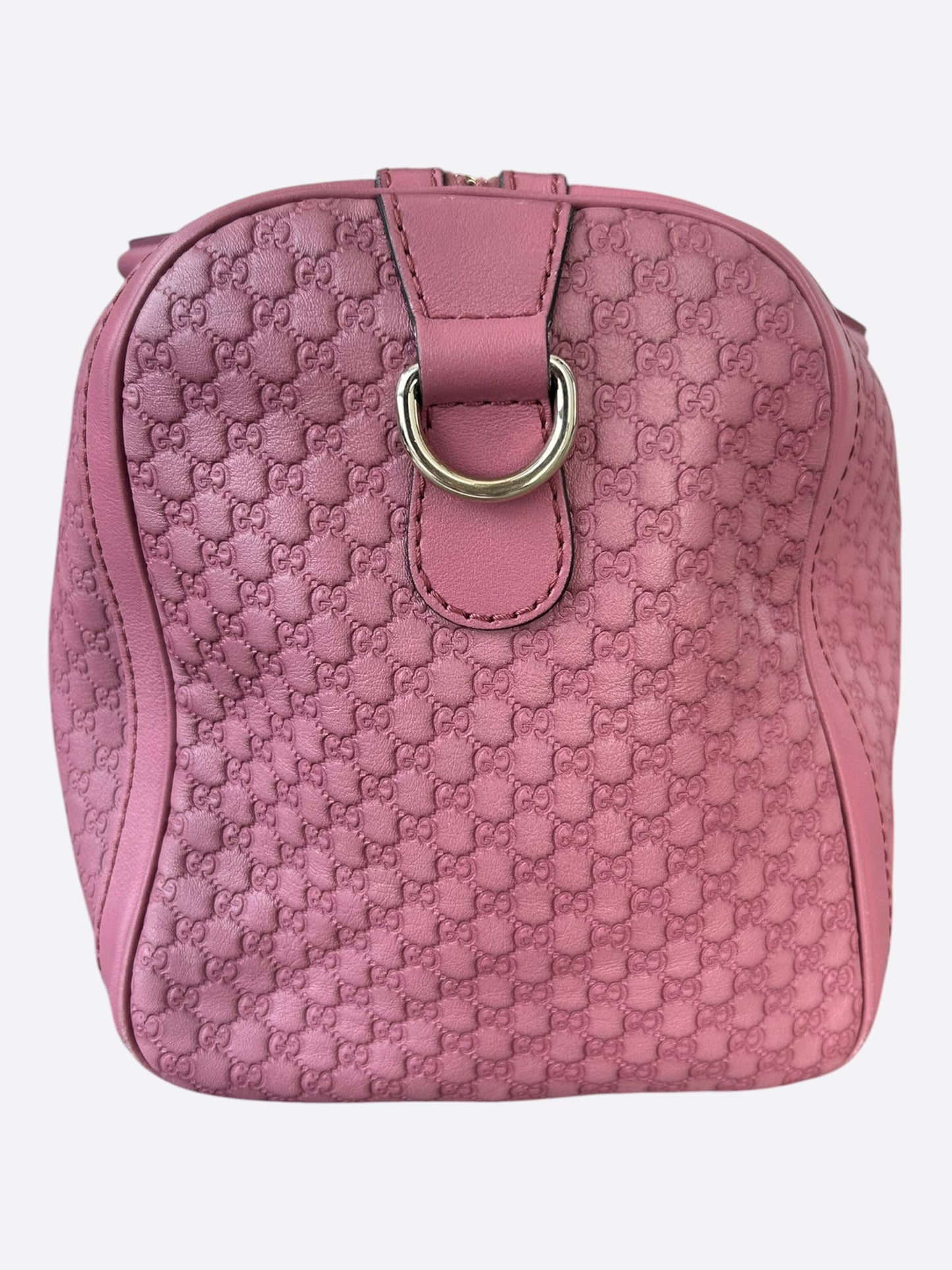 Gucci Pink Embossed GG Monogram Duffel Bag