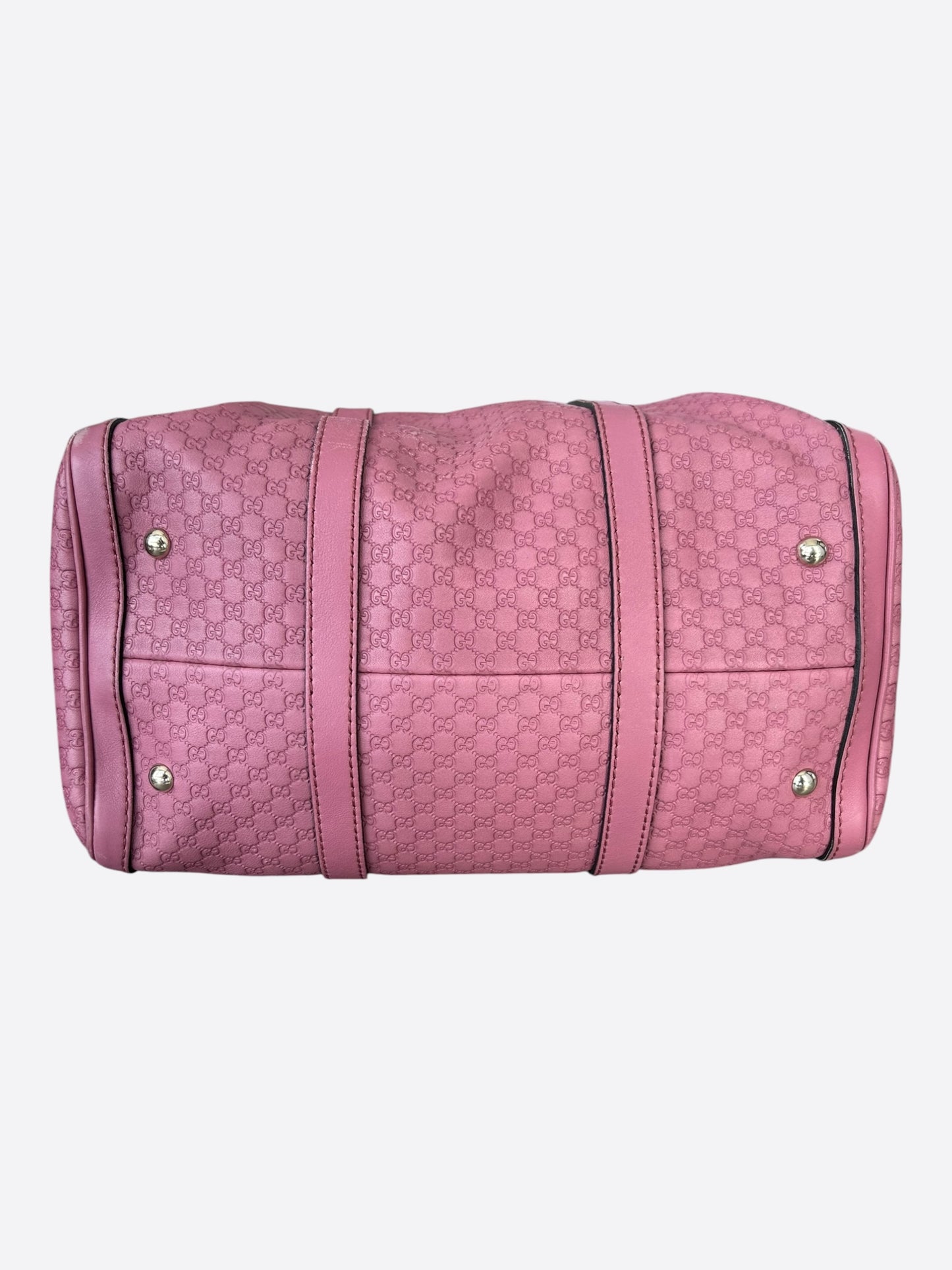 Gucci Pink Embossed GG Monogram Duffel Bag
