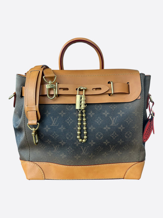 Louis Vuitton Brown Dust Monogram Steamer Messenger Bag