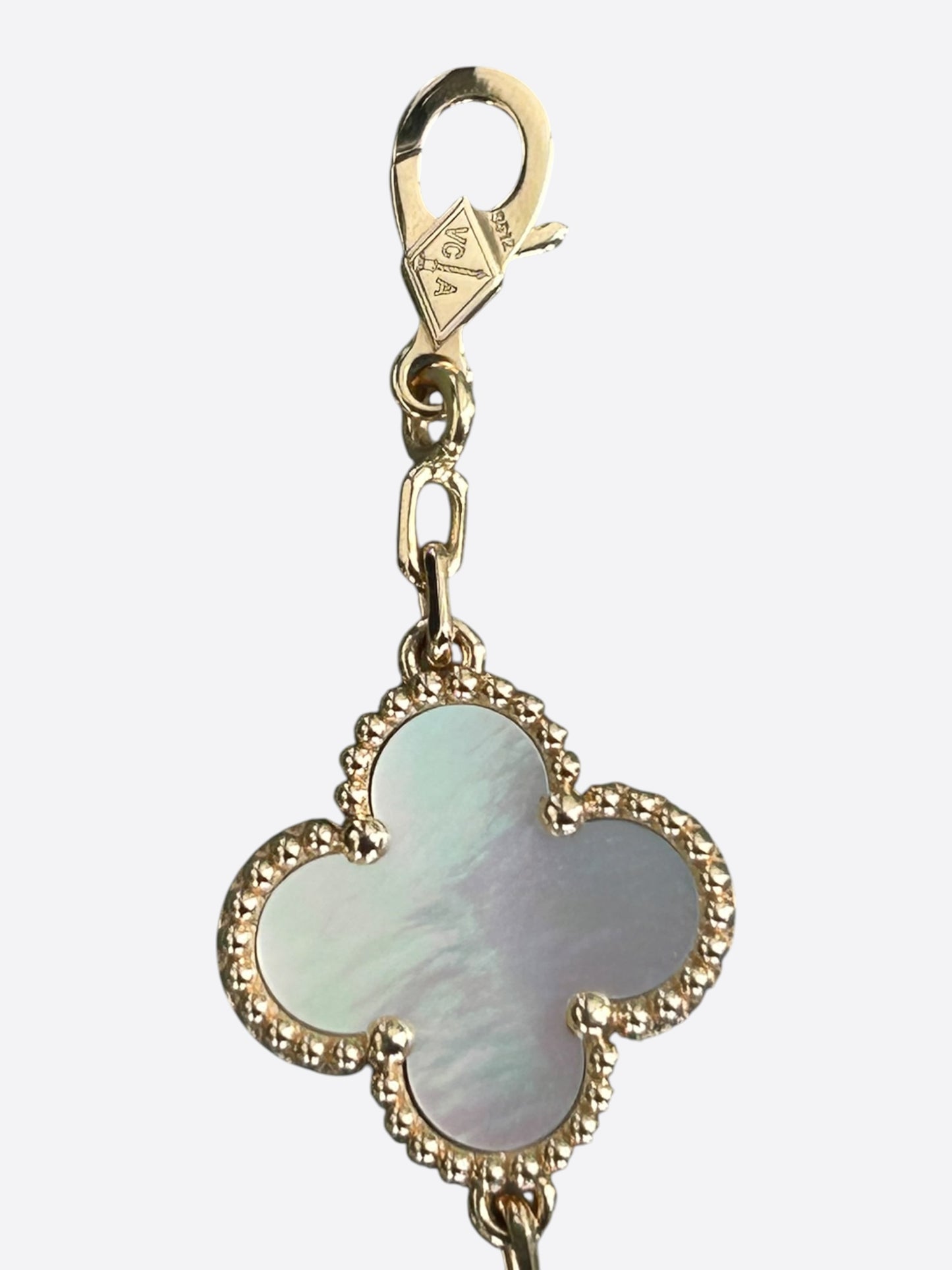 Van Cleef & Arpels Yellow Gold Mother Of Pearl Vintage Alhambra Bracelet