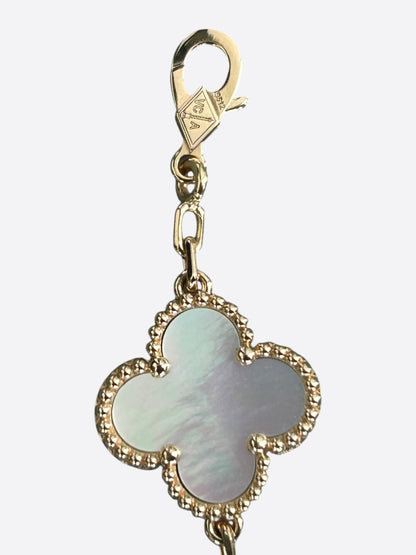 Van Cleef & Arpels Yellow Gold Mother Of Pearl Vintage Alhambra Bracelet