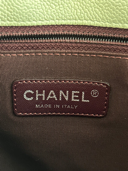 Chanel Ivory Quilted Caviar French Riviera Large Flap Bag