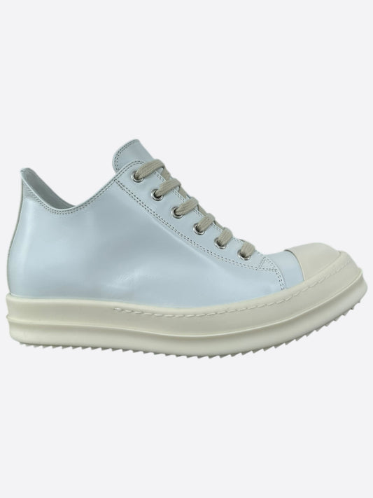Rick Owens White Leather Women's Low Top Sneakers