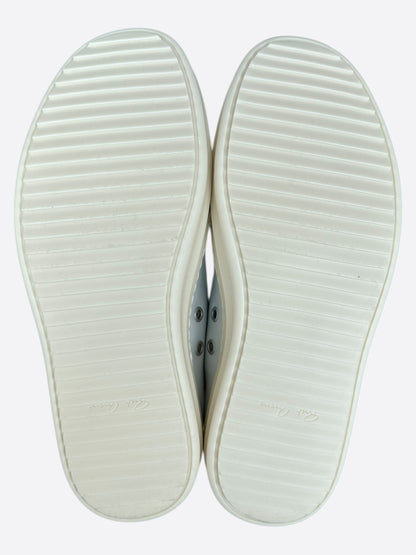 Rick Owens White Leather Women's Low Top Sneakers