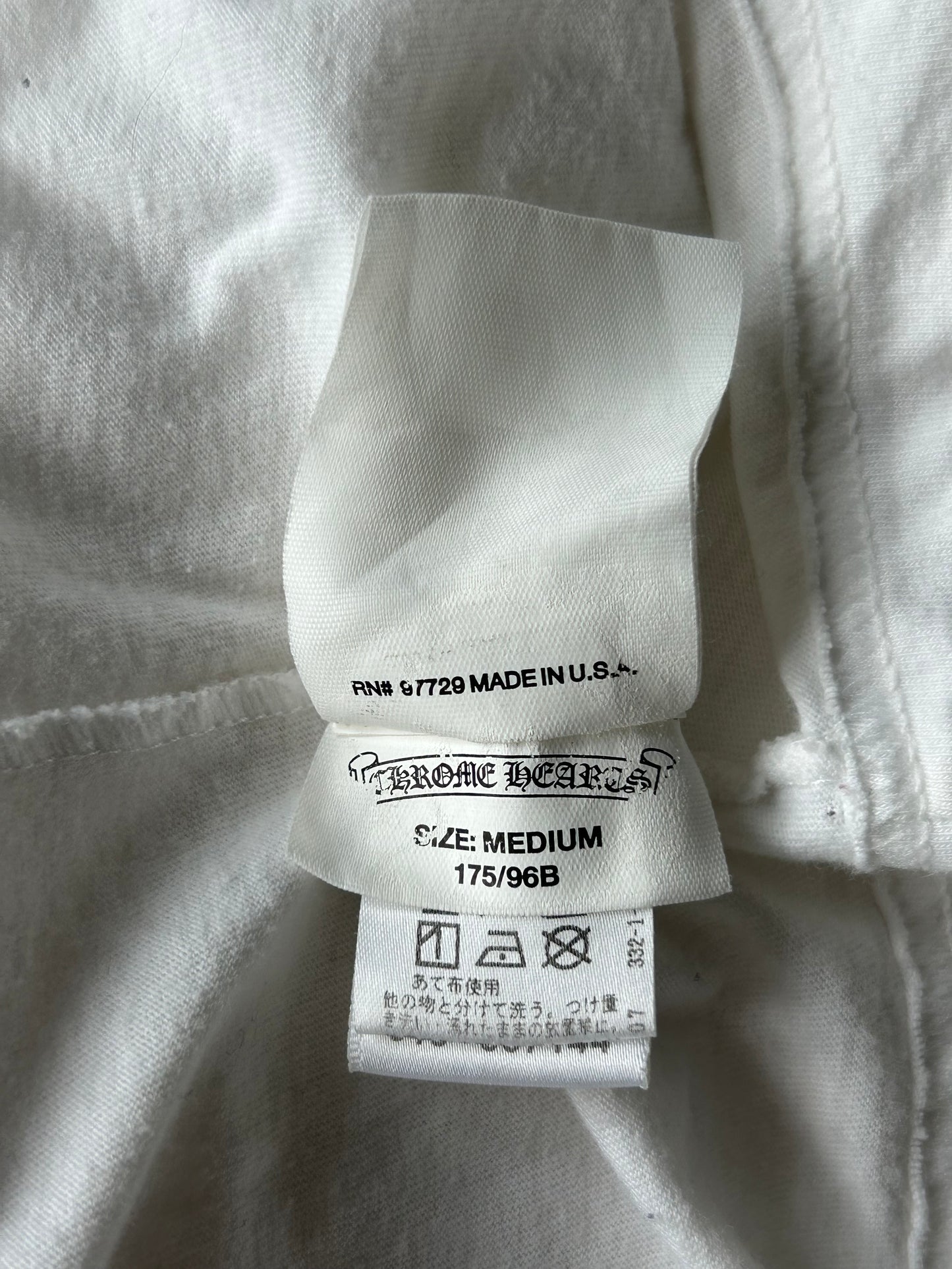 Chrome Hearts White & Black Cemetery Cross Longsleeve T-Shirt