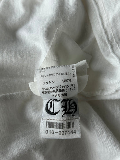 Chrome Hearts White & Black Cemetery Cross Longsleeve T-Shirt