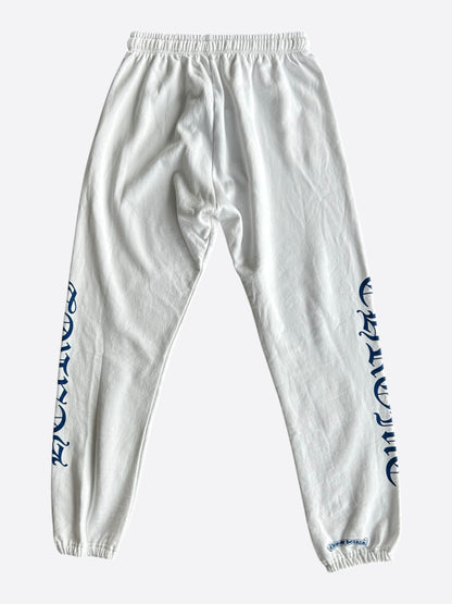 Chrome Hearts White & Blue Horseshoe Logo Sweatpants
