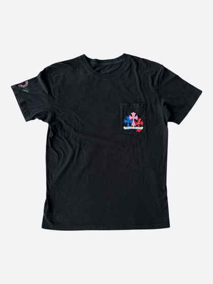 Chrome Hearts Black Multicolor Cross Logo T-Shirt