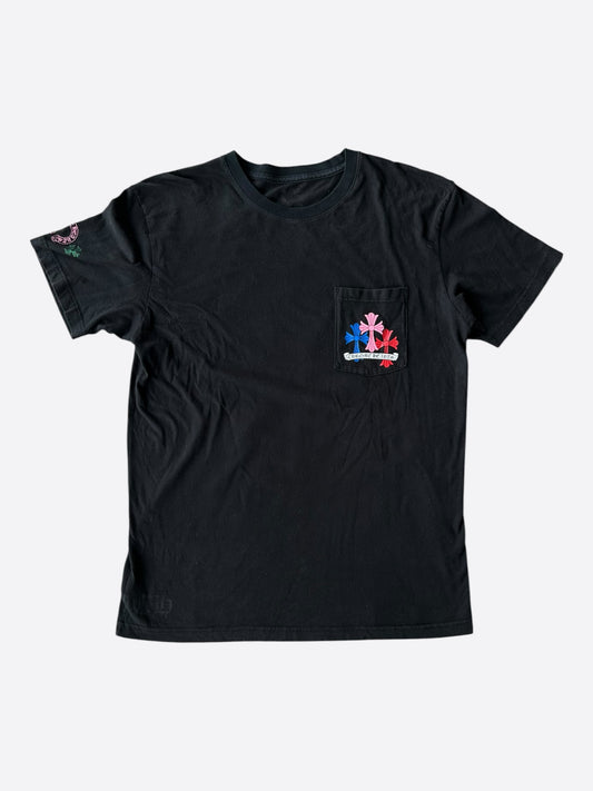Chrome Hearts Black Multicolor Cross Logo T-Shirt