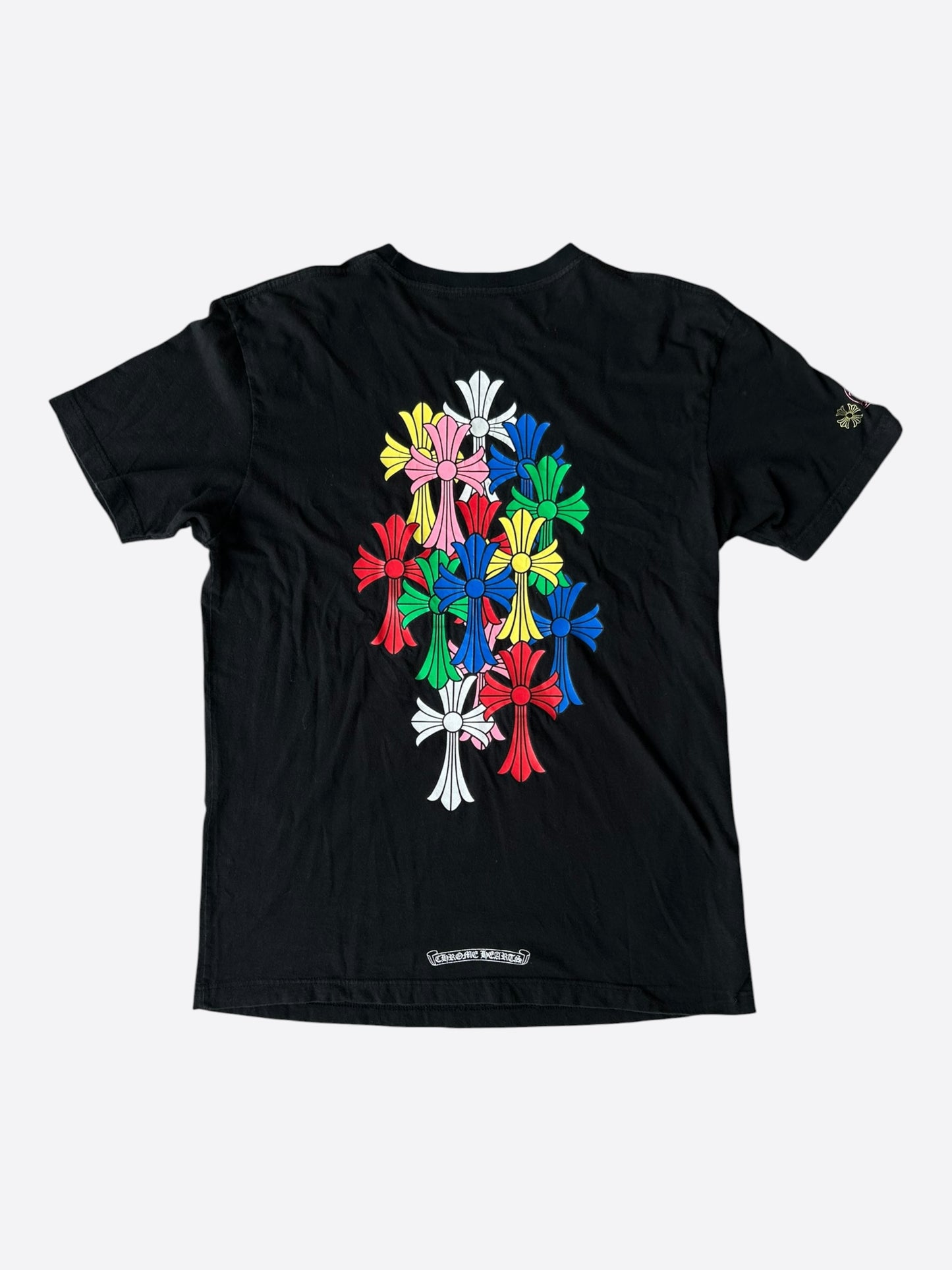 Chrome Hearts Black Multicolor Cross Logo T-Shirt
