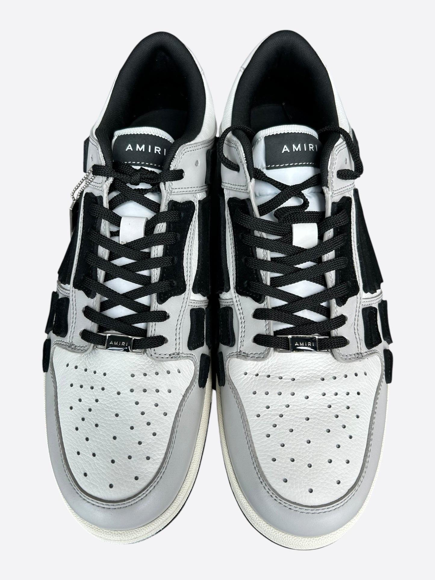 Amiri Grey & Black Skel Low Top Sneakers