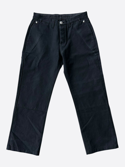 Chrome Hearts Black Cross Patch Carpenter Pants
