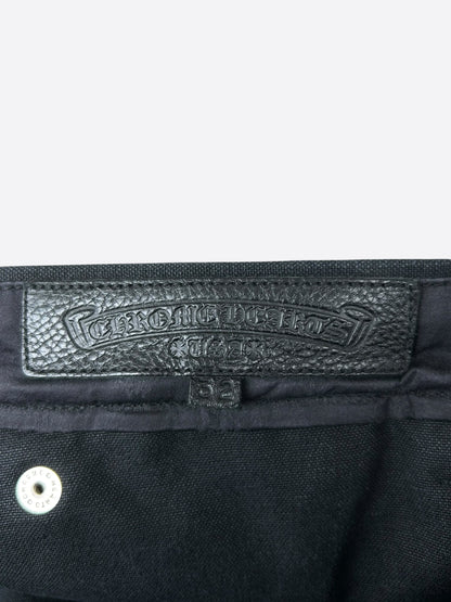 Chrome Hearts Black Cross Patch Carpenter Pants