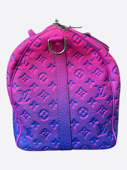 Louis Vuitton Pink & Purple Taurillon Illusion Monogram Keepall 50