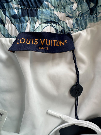 Louis Vuitton Blue & White Aquagarden Monogram Swimshorts