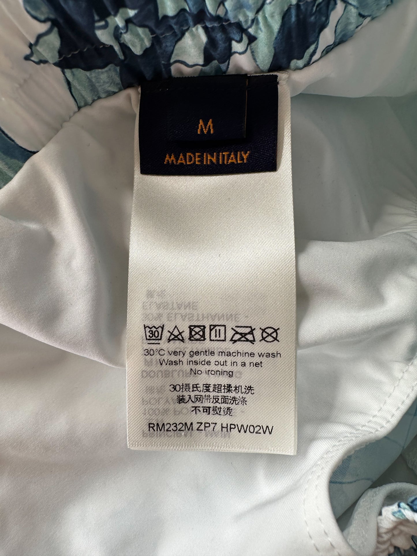 Louis Vuitton Blue & White Aquagarden Monogram Swimshorts