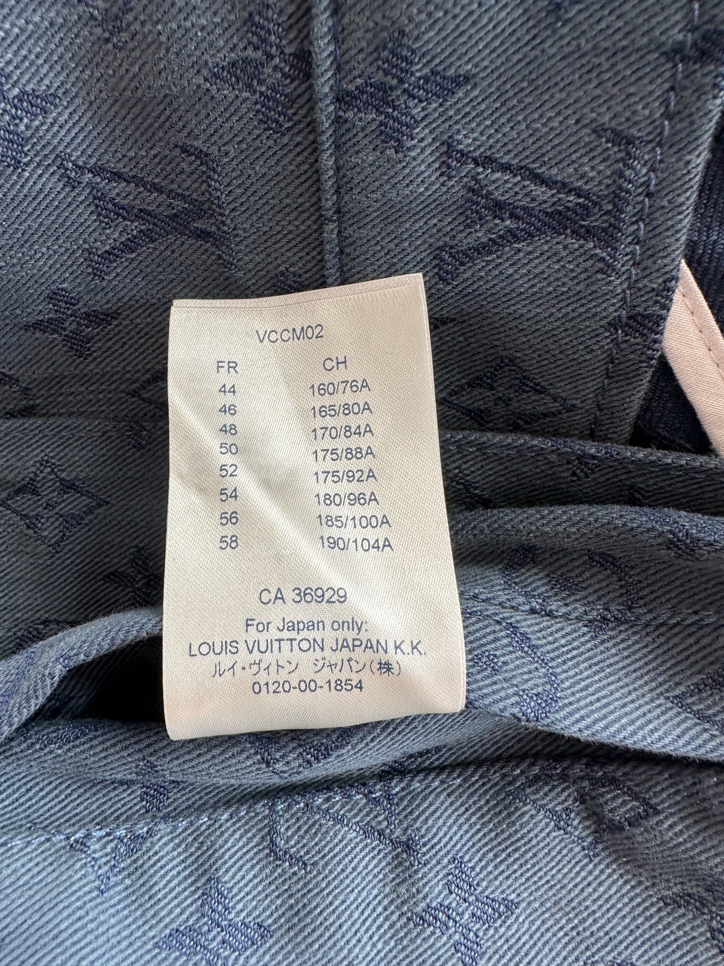 Louis Vuitton Blue Monogram Denim Jacket