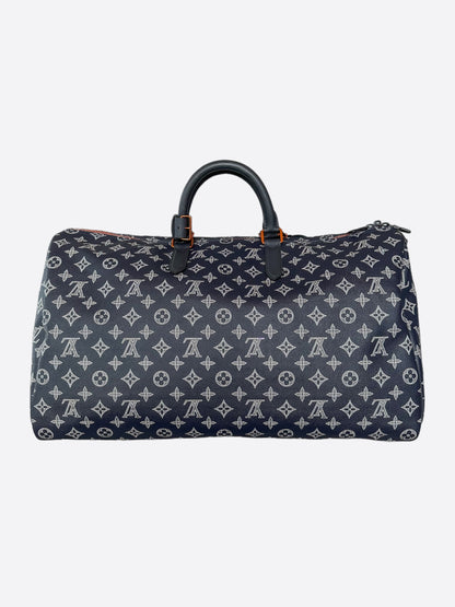 Louis Vuitton Navy Upside Down Monogram Keepall 50