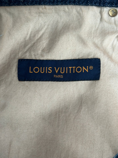 Louis Vuitton Blue Monogram Carpenter Denim Shorts