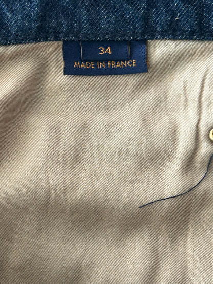 Louis Vuitton Blue Monogram Carpenter Denim Shorts