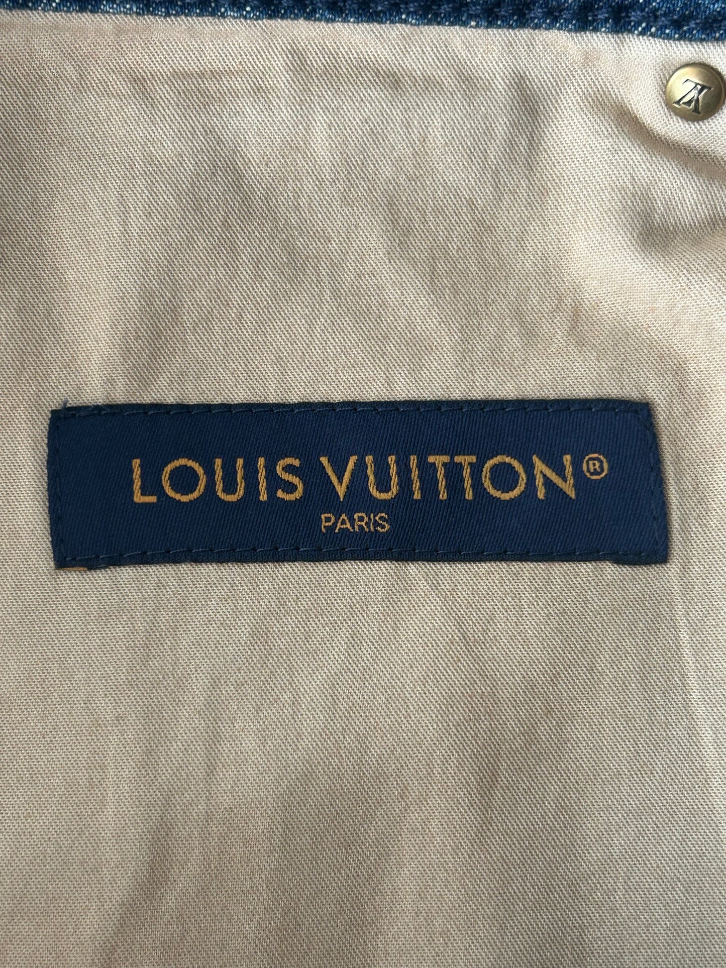 Louis Vuitton Blue Monogram Carpenter Denim Shorts