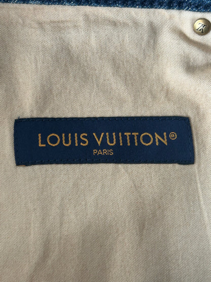 Louis Vuitton Blue Monogram Carpenter Denim Shorts